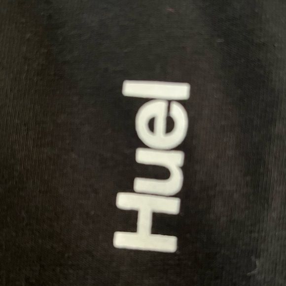 Huel Mens T-Shirt SZ(2XL) Black Cotton Blend Crew Neck Classic Tee - Picture 3 of 4